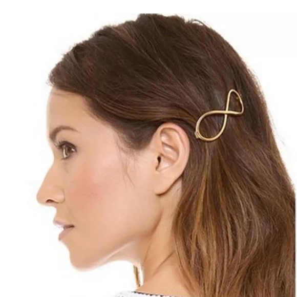 {CHARLENE} gold infinity loop hair clip pin - Picture 2 of 6